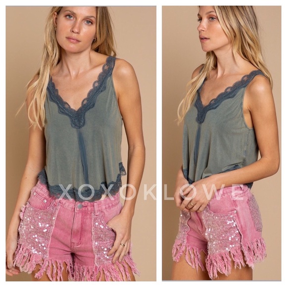 POL Barbie Pink Sequin Sparkle Bling Fringe Shorts - Picture 4 of 14